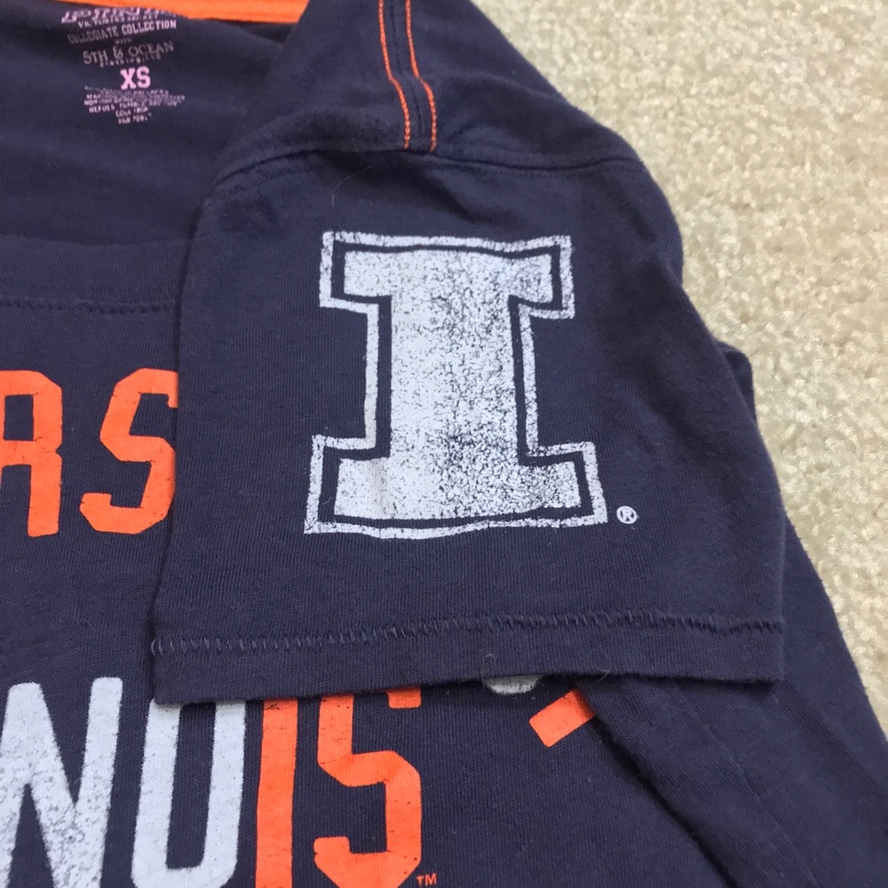 🍁2/$30 VS PINK University of Illinois Distressed Longline Tee - Picture 6 of 6